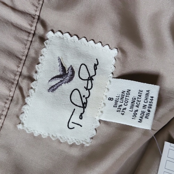 NWT Anthropologie Tabitha Skirt Linen Blend Knee Length Size 8 Lined - Picture 3 of 6